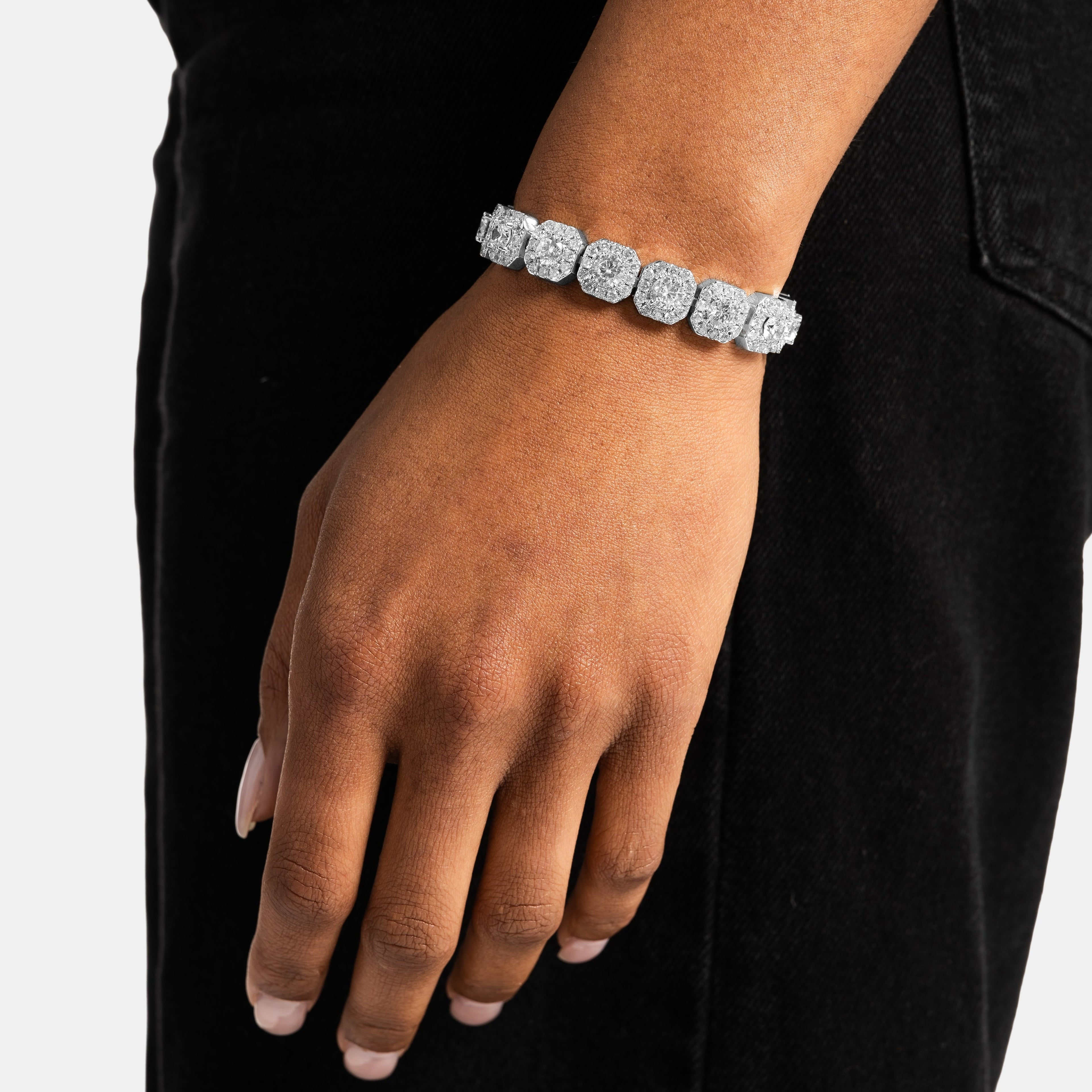 Cluster Tennis Bracelet