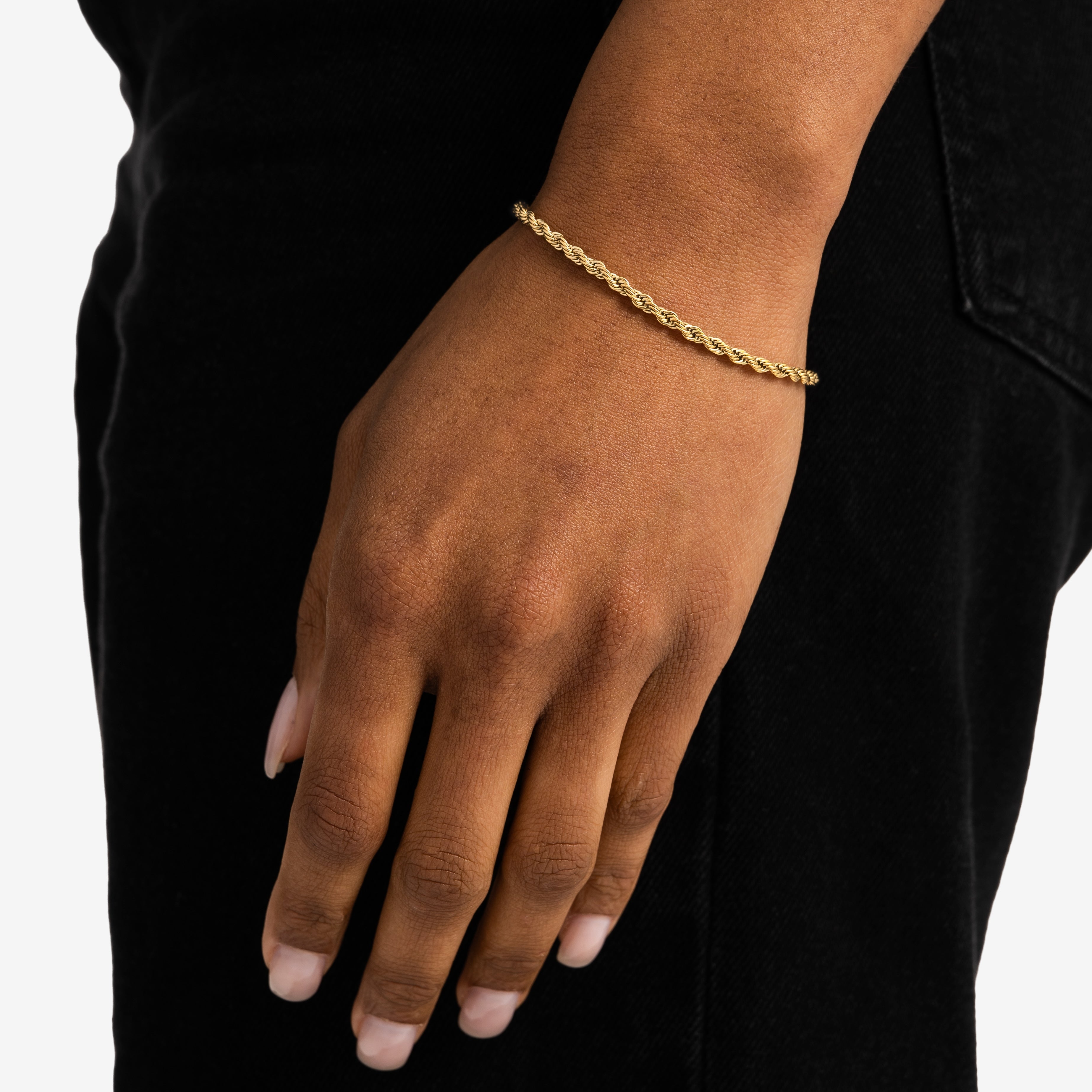 3mm Rope Bracelet Gold