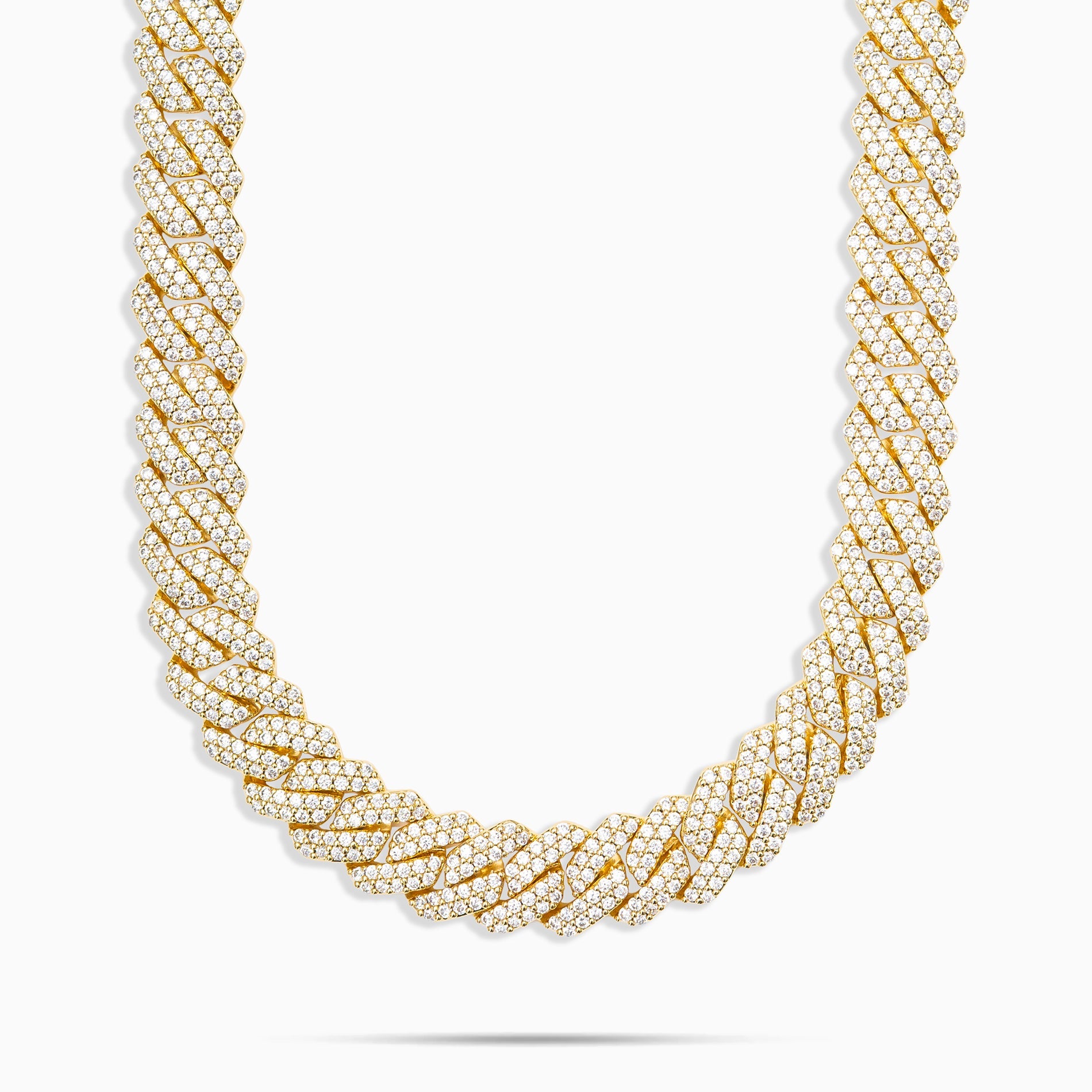 12mm Prong Cuban Chain Gold