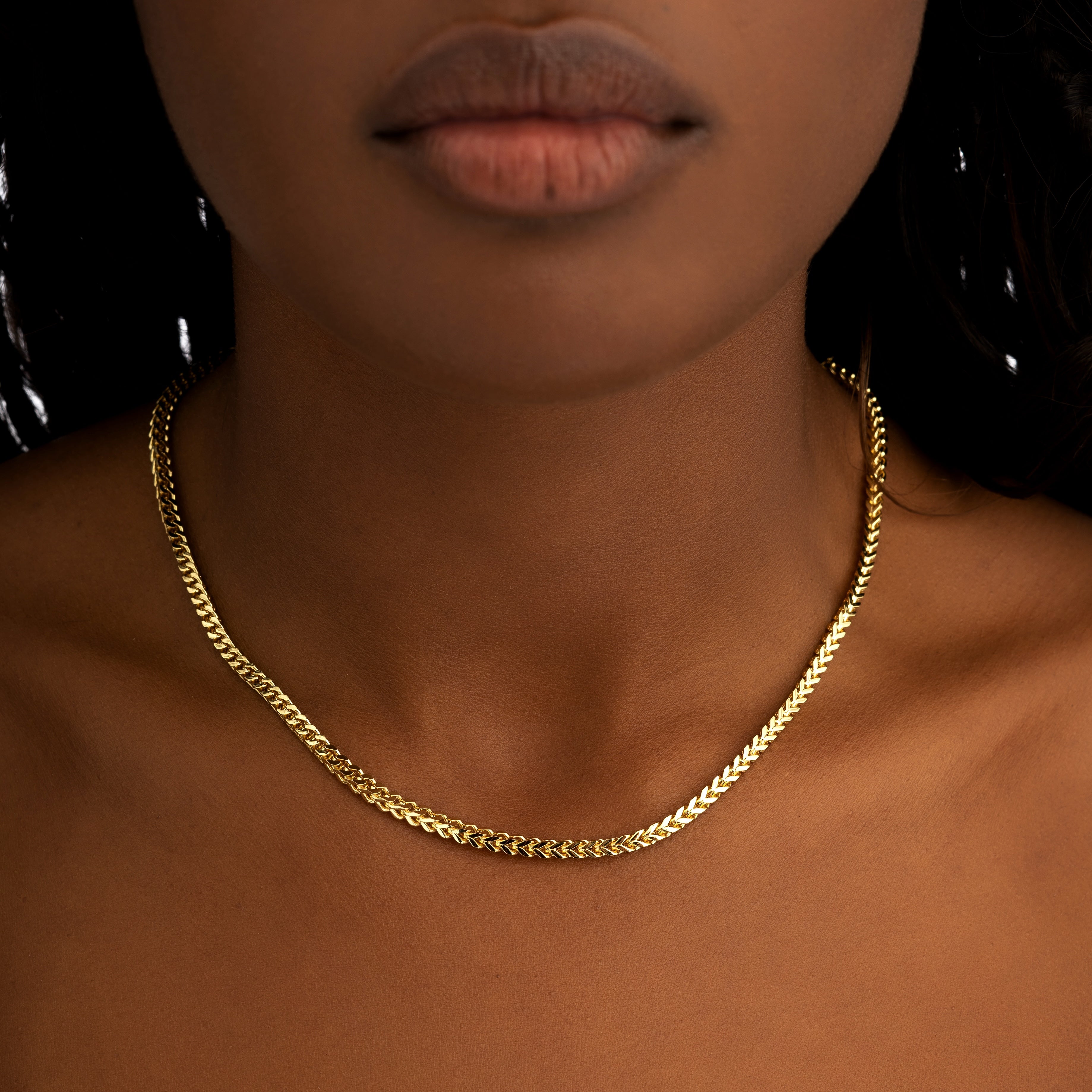 3mm Franco Chain Gold