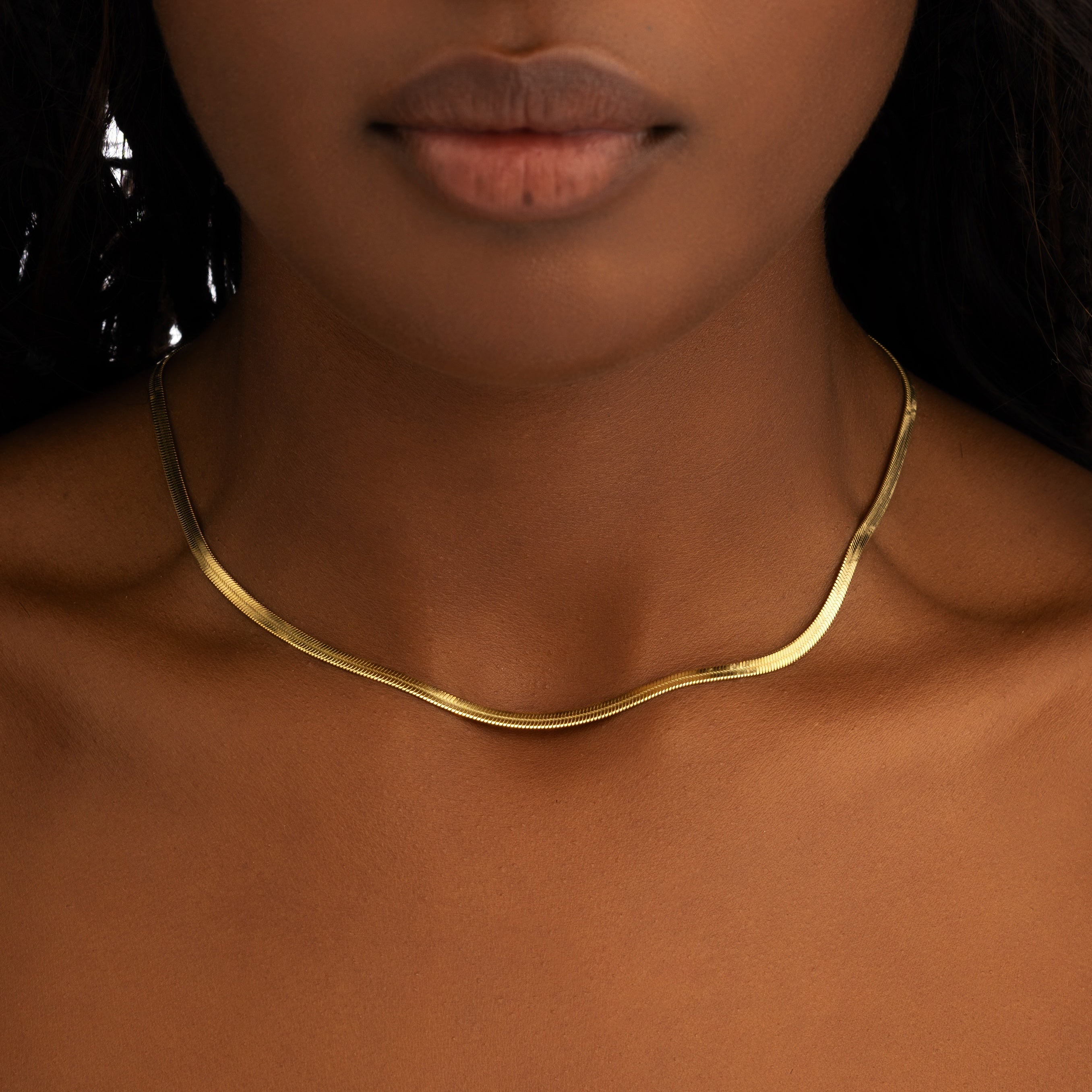 3mm Herringbone Chain Gold