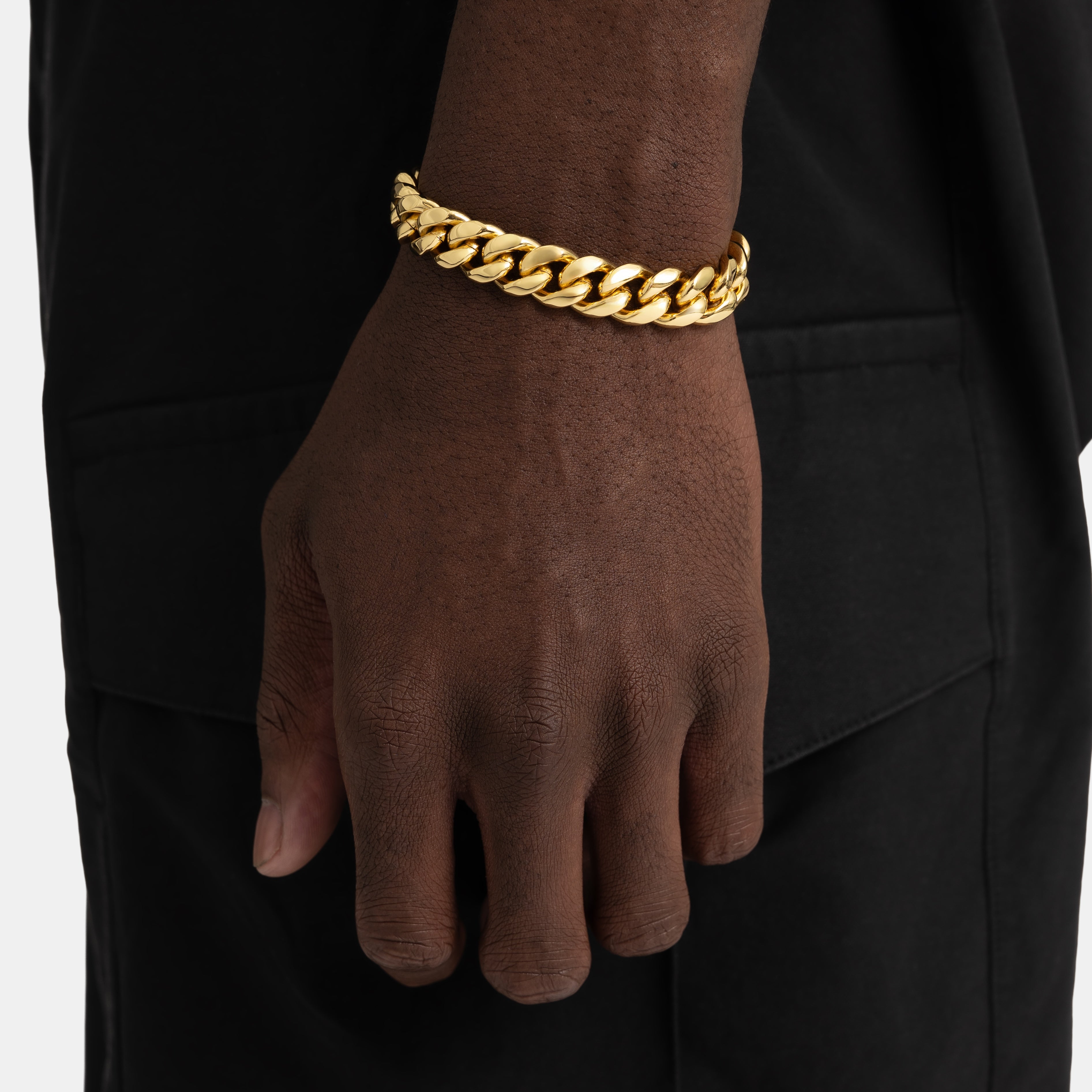 12mm Cuban Link Bracelet Gold