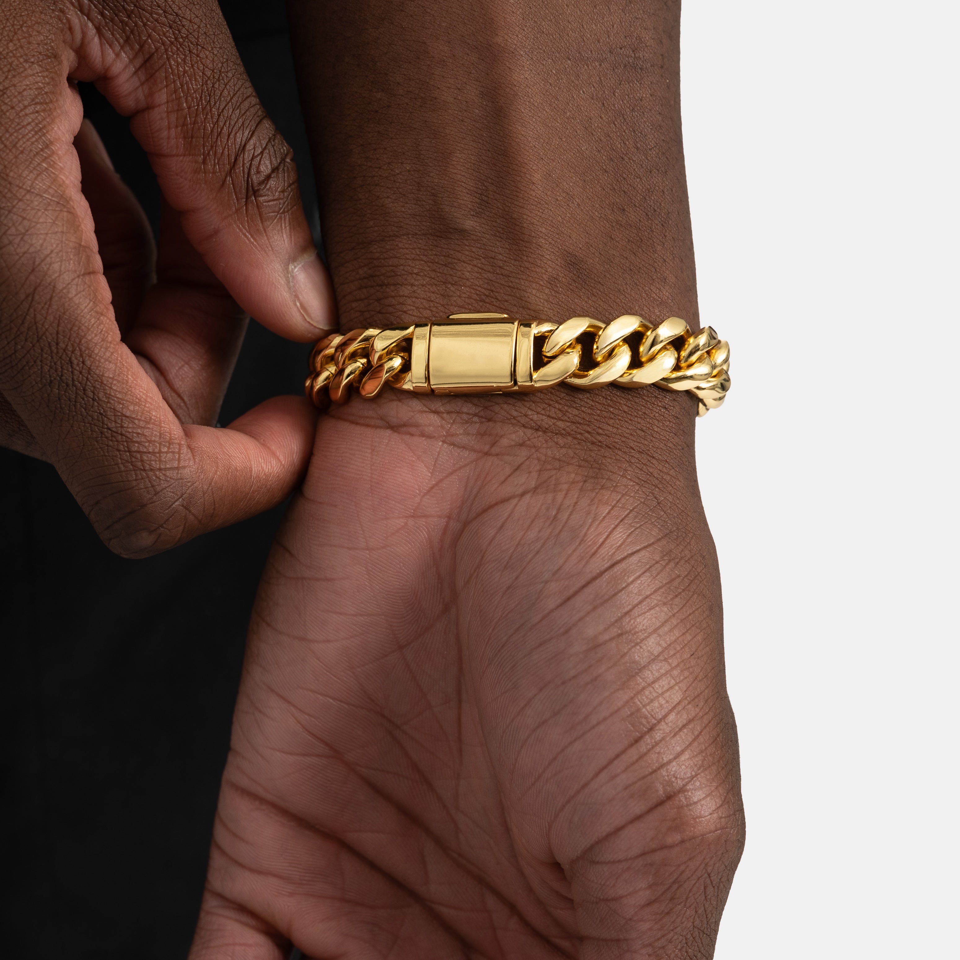 12mm Cuban Link Bracelet Gold