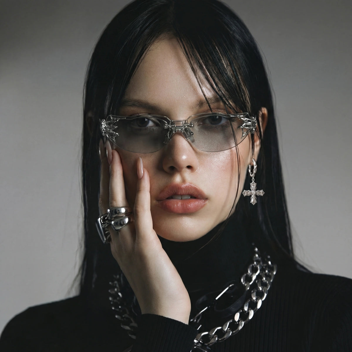 Divine Cross Drop Earrings