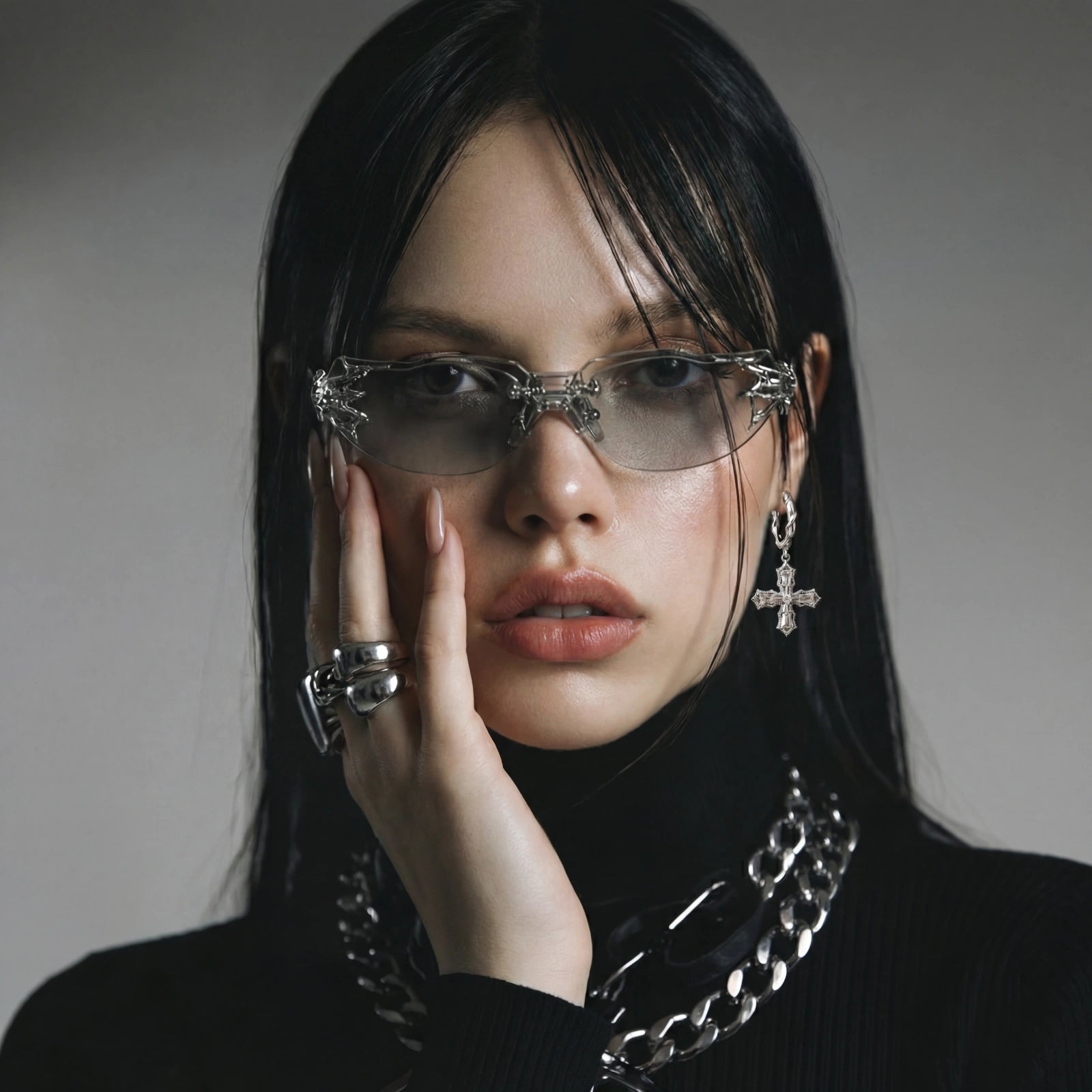 Divine Cross Drop Earrings