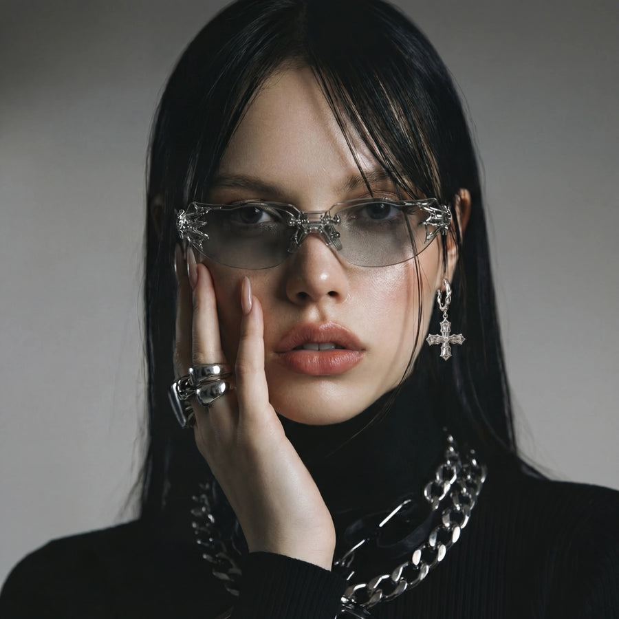 Divine Cross Drop Earrings